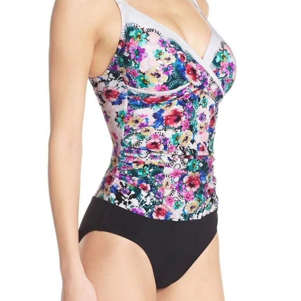 NWT PROFILE by‎ Gottex FUJI Floral Twist One Piece